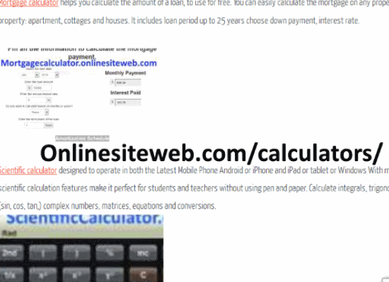 Calculators Web online free